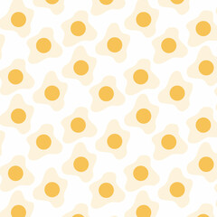  Seamless pattern with eggs in retro style. Pattern with eggs in the style of 60s.