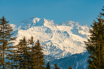 Le Mont Blanc depuis les Saisies