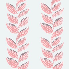 Seamless leaves and branches pattern for fabrics and textiles and cards and linens and wrapping paper