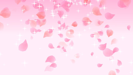 花びらと十字光キラキラのアブストラクト背景3