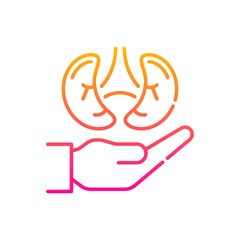 Organ Donation Vector Gradient Icon design illustration. EPS 10 File on White background