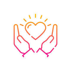 Charity Vector Gradient Icon design illustration. EPS 10 File on White background