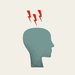 Brainstorming vector concept. Symbol of creative process, creativity, strategy and innovation. Minimal illustration.