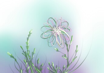 Abstract spring flowers background soft colors 