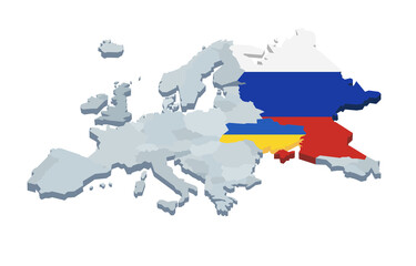 Mappa dell'Europa 3d © Hurca!