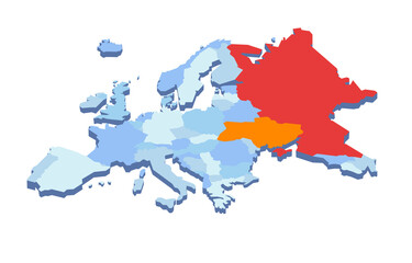 Mappa dell'Europa 3d © Hurca!