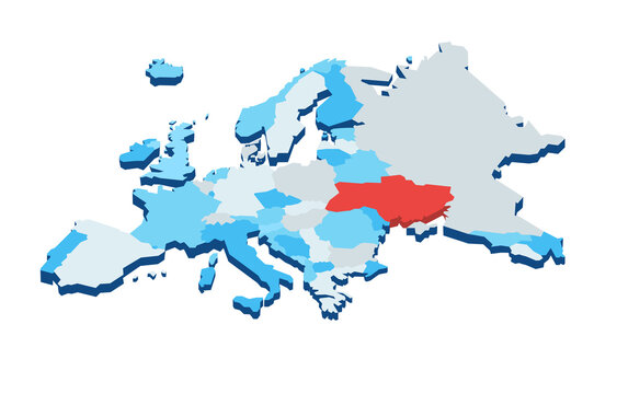 Mappa dell'Europa 3d