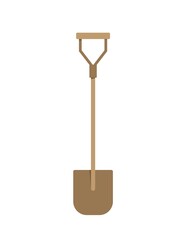 Vector illustration of a garden shovel in flat style