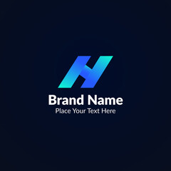
Blue logo with letter h