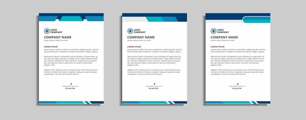 Obraz premium modern corporate letterhead template design