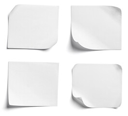 paper message note reminder adhesive sticker blank background white empty sticky tag sign office