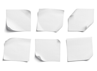 paper message note reminder adhesive sticker blank background white empty sticky tag sign office