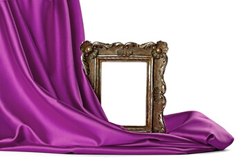 wooden frame and silk cover