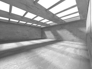 Abstract architecture interior background. Empty concrete room