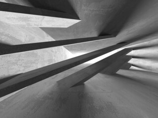 Abstract architecture interior background. Empty concrete room