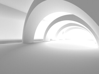 Abstract White Architecture Design Concept