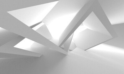 Abstract White Architecture Design Concept