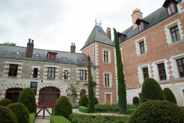 Perspective shot of the Chateau du Clos Luce, house of the Leonardo Da Vinci.