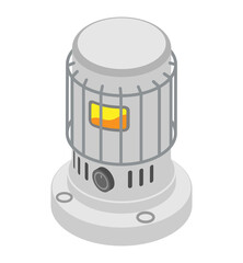 ポータブル石油ストーブ　円筒型