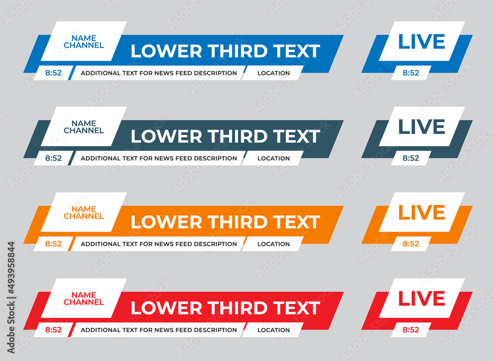Poster vector lower third of the screen for titles and titles.