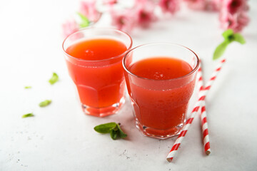 Refreshing homemade red berry lemonade