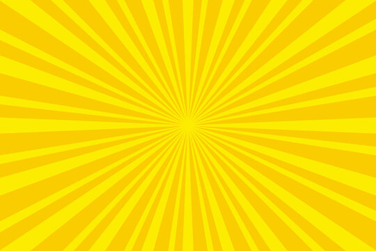 Colorful Yellow Sunburst Radial Background