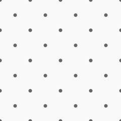Polka dot grey seamless pattern.