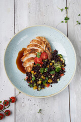 Grilled chicken with pomegranate