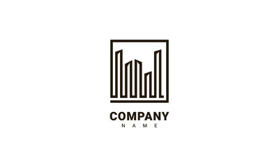 Real estate logo template, housing & office business