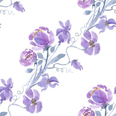 Fototapeta na wymiar Delicate lilac roses, a bouquet of flowers.