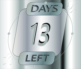 13 days left. vector metal