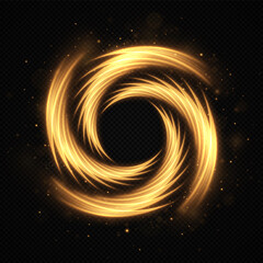 Dynamic golden lines with glow. Modern minimal banner. Luxury background.
