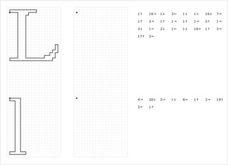 Alphabet L Graphic Dictation Drawing M_2203001