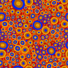 Abstract seamless pattern with colourful circles.