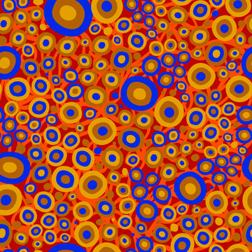 Abstract seamless pattern with colourful circles.
