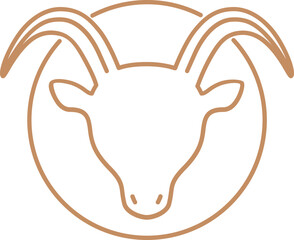 Capricorn Zodiac Sign Line Art Illustration