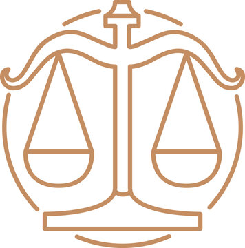 Libra Zodiac Sign Line Art Illustration