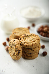 Homemade cookies with chocolate and nuts