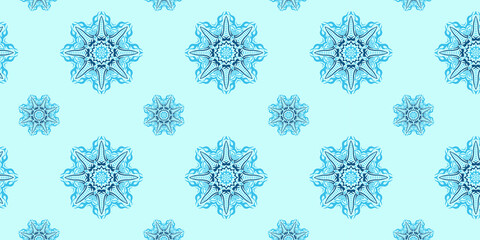 seamless pattern of sea flowers, sea background for gift wrapping
