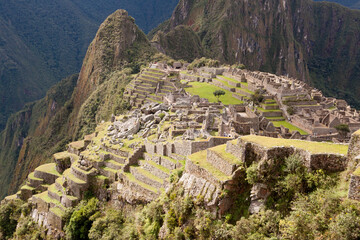 Ancient Inca City of Machu Picchu, ruins of the Machu Picchu Sanctuary, UNESCO World Heritage site