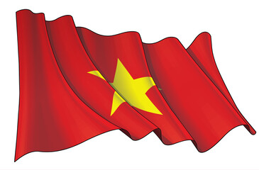 Waving Flag of Vietnam