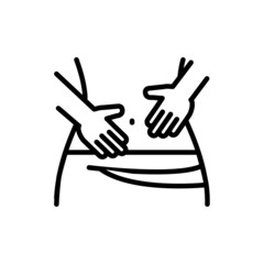 Taoist massage line color icon. Physiotherapy, acupuncture.