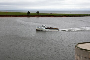 Obraz premium boat on the river