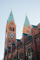 The Basilica of Our Mother of Mercy is a Franciscan church made of red bricks in Maribor, Slovenia