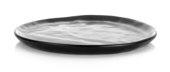 empty plate isolated on white background.