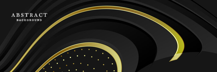 Black and gold banner design