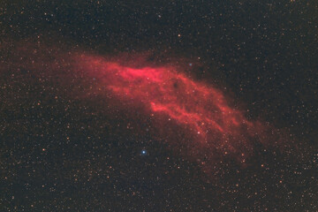 The California Nebula in the constellation Perseus as seen from Mannheim in Germany.