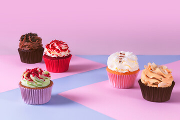 cupcakes. advertising postcard