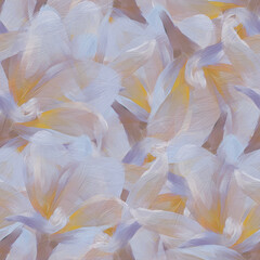 Fototapeta na wymiar Seamless background. Beautiful flowers. Stylization: oil. Painting