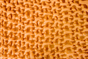 Closeup of a beige woolen blanket